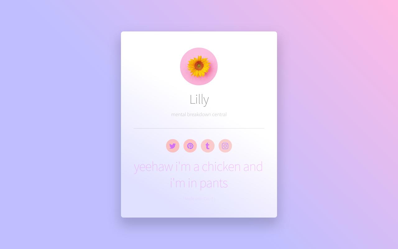 Carrd profile picture for @lilly